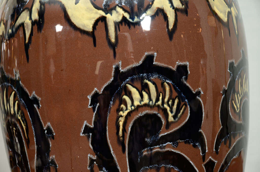 Large Scale Earthenware Vase by Rozenburg 1