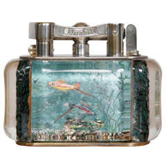 Vintage Dunhill 'Aquarium' table lighter