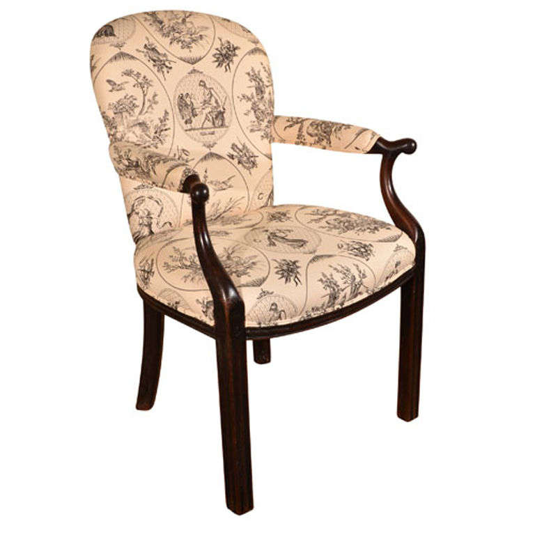 Upholstered Arm Chair For Sale