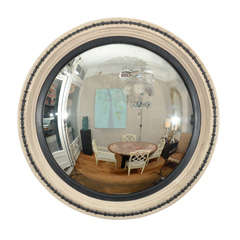 A Rare Large Size Painted and Carved Convex Mirror