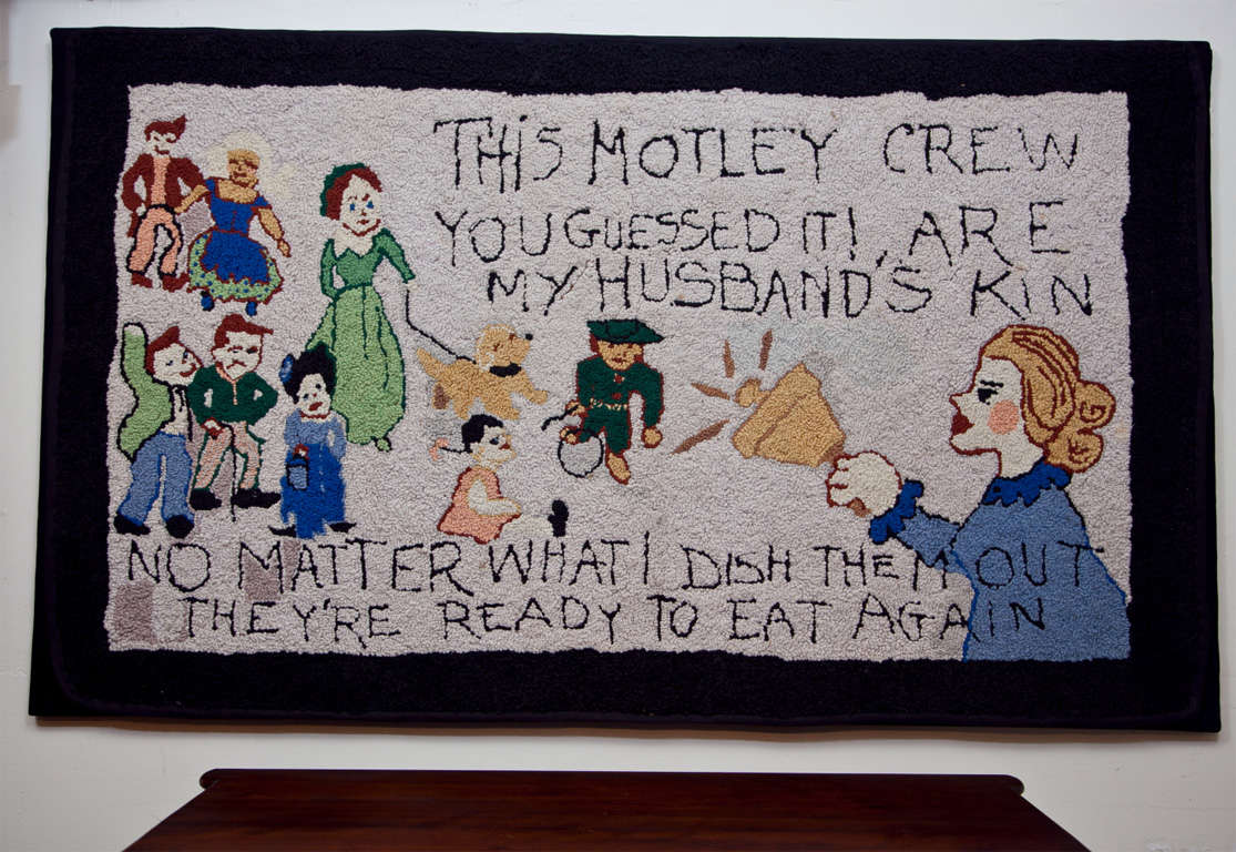 1930's Hutchinson Hooked Rug