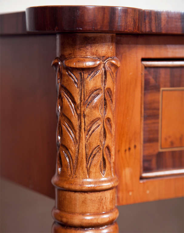 British Custom Regency Style English Yew Wood Three-Drawer Server For Sale