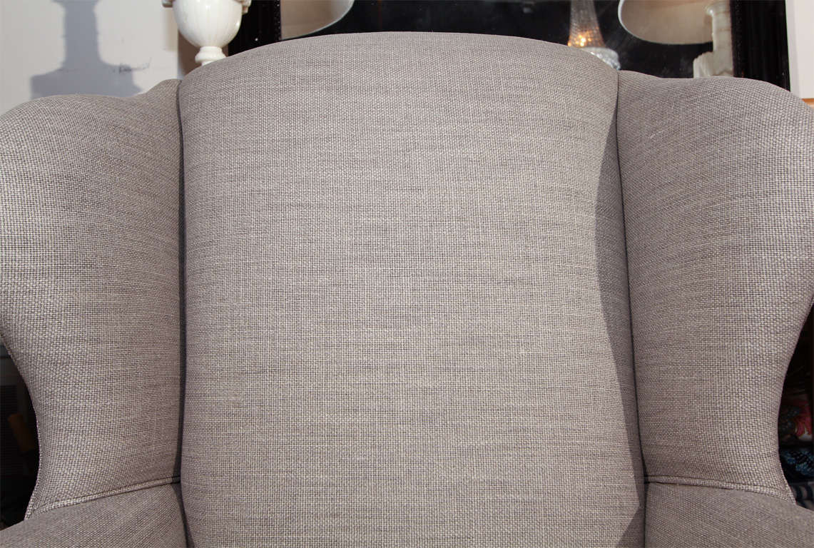 20th Century pair wingback chairs