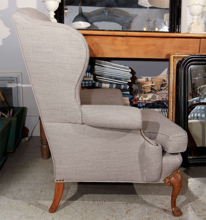pair wingback chairs 1