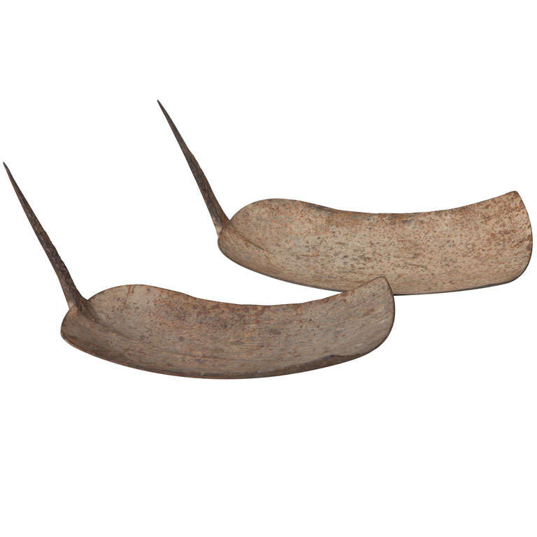 rare African currency in the shape of a spade or hoe For Sale