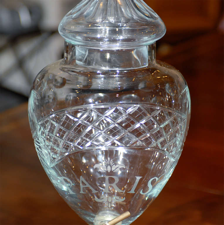 French Parisian Glass Apothecary Jar