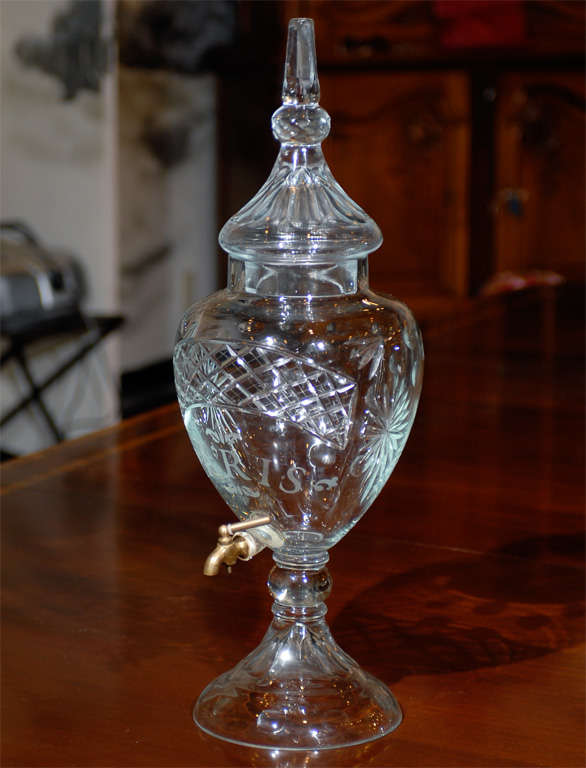 Mid-20th Century Parisian Glass Apothecary Jar