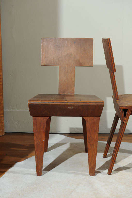 Pair of Nathan Lerner Birch Plywood Chairs 1