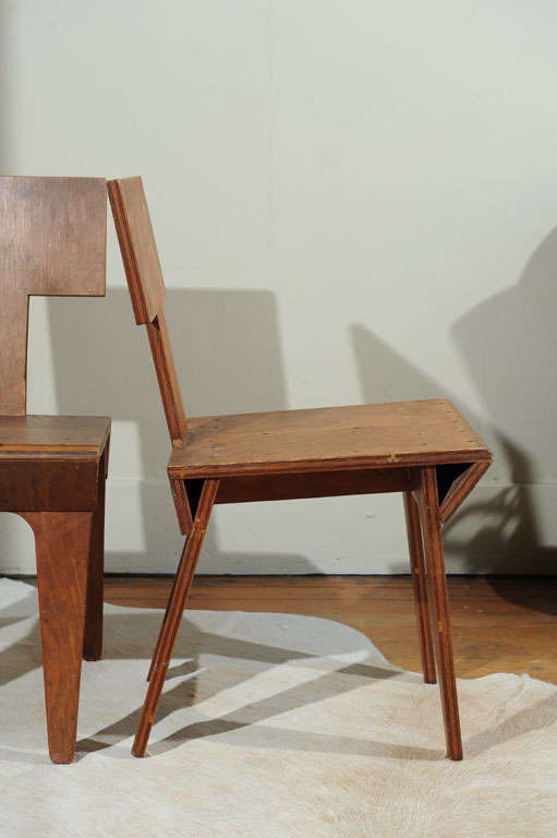 Pair of Nathan Lerner Birch Plywood Chairs 2
