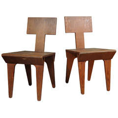 Pair of Nathan Lerner Birch Plywood Chairs