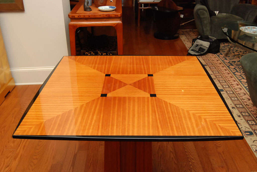Dakota Jackson Inlaid Hardwood Games Table In Excellent Condition In Hudson, NY