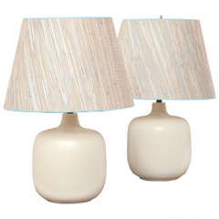 Pair of Large Lotte and Gunnar Bostlund Stoneware Table Lamps