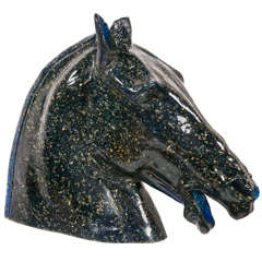Huge Resin Horse Head by Pierre Giraudon