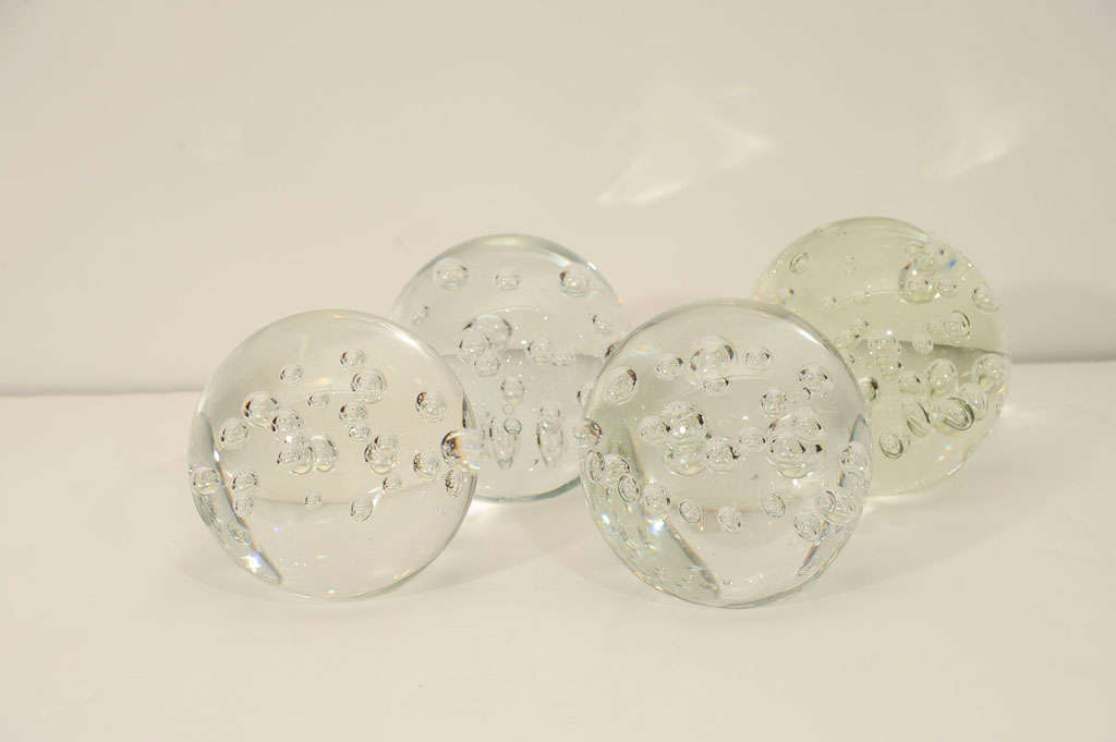 Pair of Decorative Murano Glass Balls