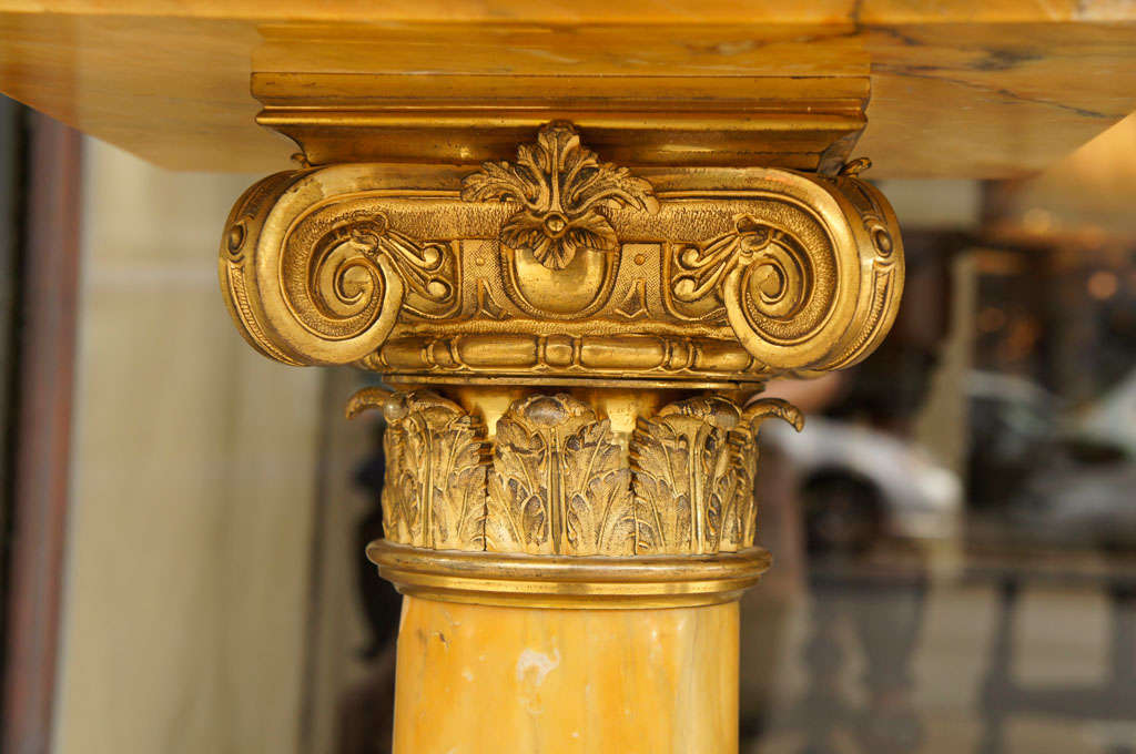 French Siena Marble Pedestal 1