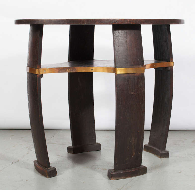 Wine Barrel Shaped Leg Table