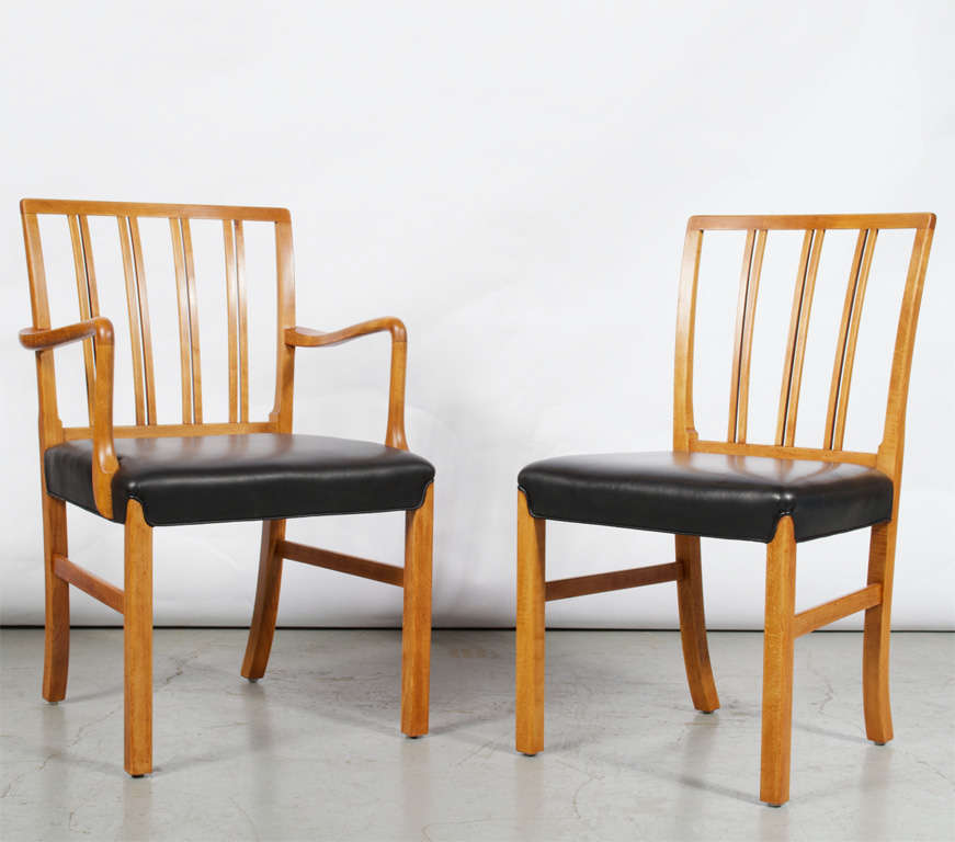 Ole Wanscher-Dining chairs, Set of Nine