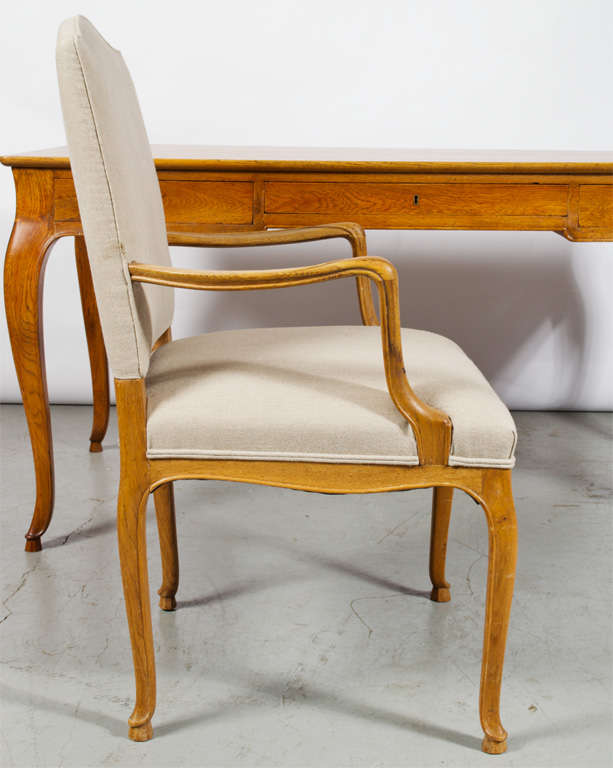 Danish Frits Henningsen - Desk And High Back Armchair