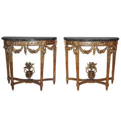 Pair Of Consoles Louis XVI