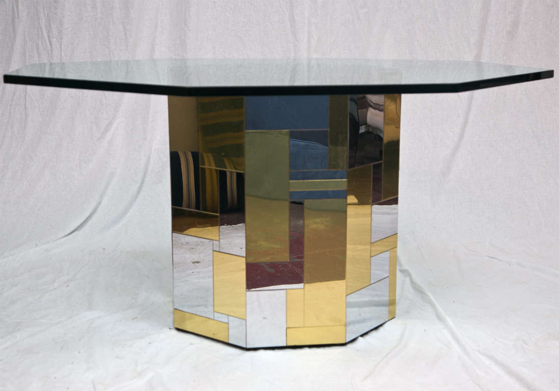 Paul Evans Cityscape  Signed Octagonal Breakfast Table