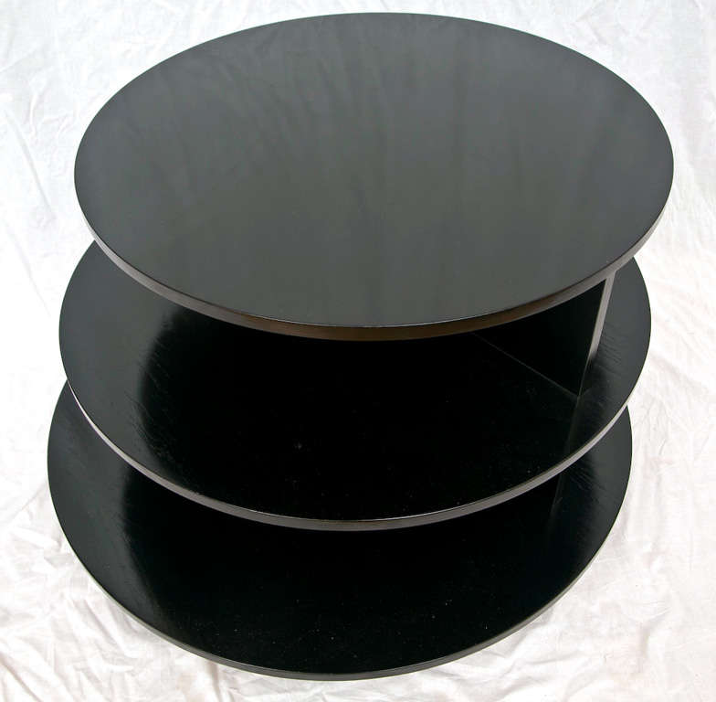 Pair Eileen Gray Ebonized Occasional Tables