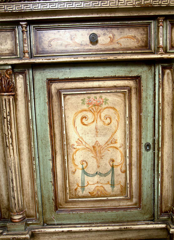 Italian Painted Credenza at 1stDibs painted credenzas and