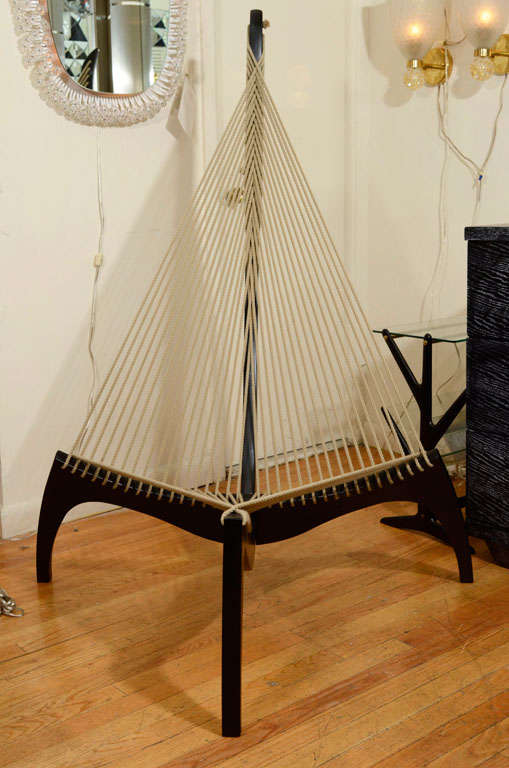Danish Pair of wood and rope 