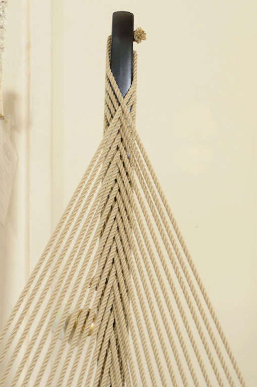 Late 20th Century Pair of wood and rope 