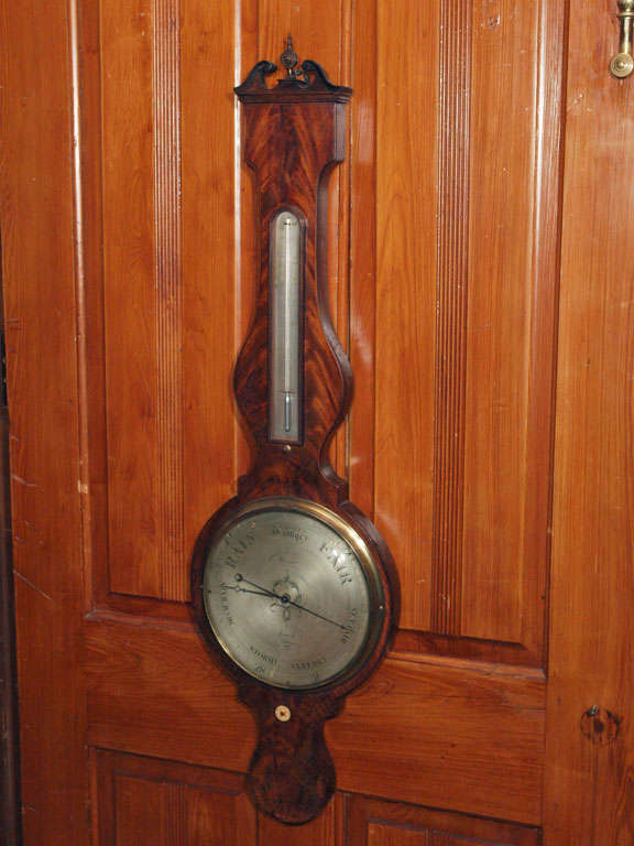 Antique English Mahogany Barometer