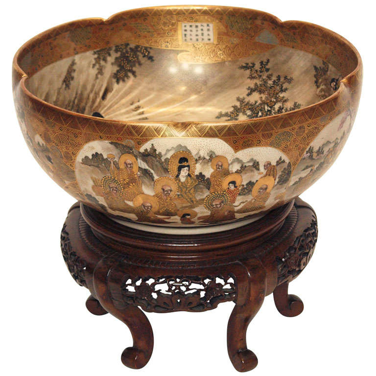 Antique Japanese Satsuma Bowl 19th Century at 1stdibs