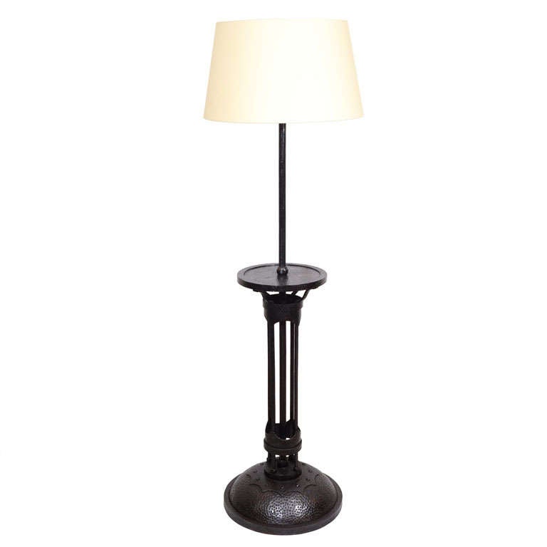 Hammered Metal Floor Lamp at 1stDibs