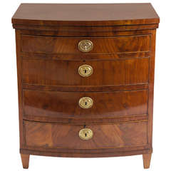 Fine Danish Bow-front Commode or Chest, c. 1800
