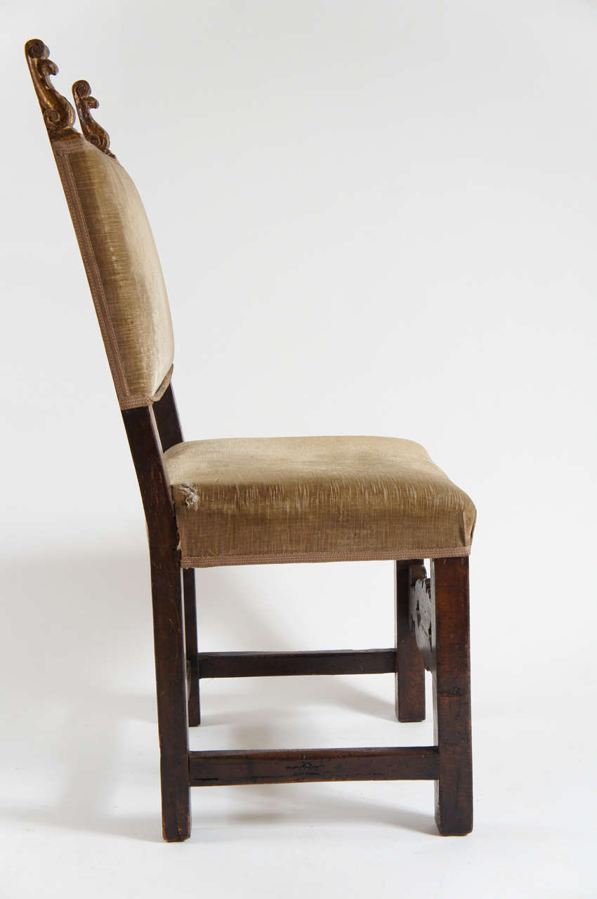 Baroque Fine Italian Parcel Gilt Chair, c. 1650