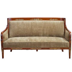 Used 19th Century French Empire Mahogany Sofa