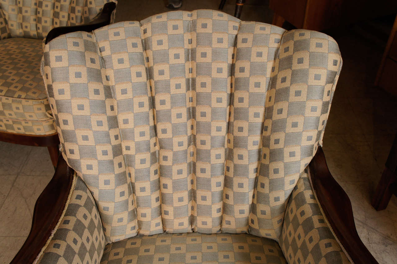 Upholstery Pair of 1950s Upholstered Armchairs