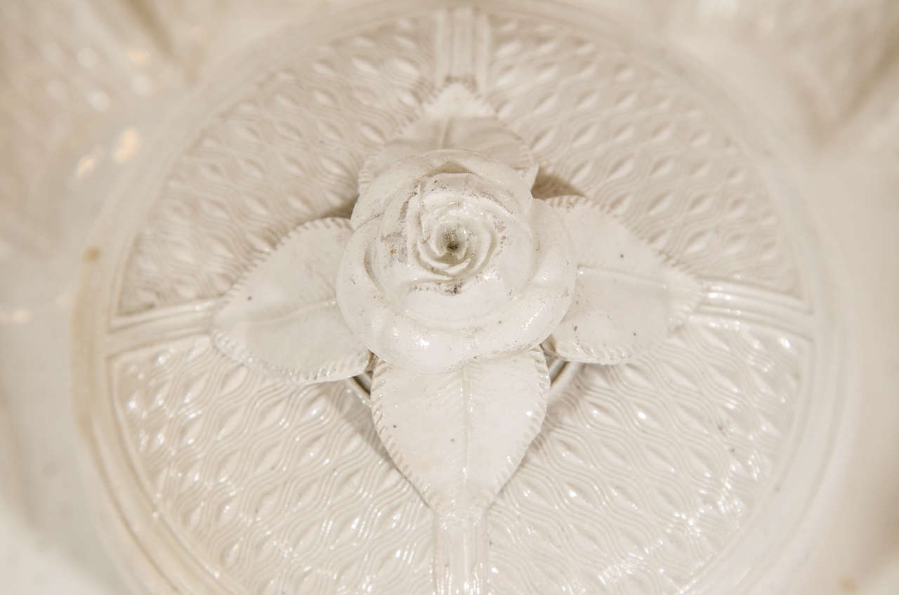 An 18th Century French Creamware Covered Dish