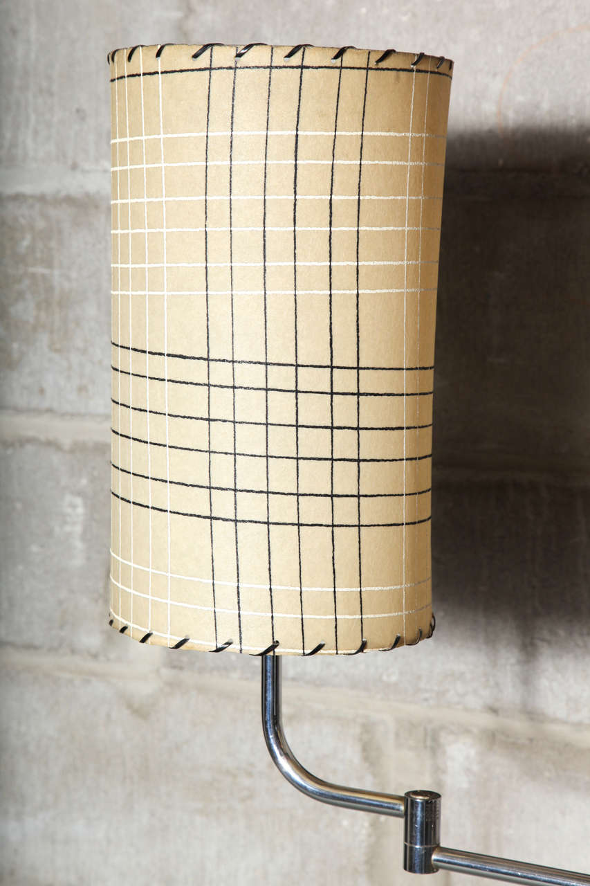 Mid Century  Swingarm Floor Lamp In Excellent Condition For Sale In Valley Stream, NY