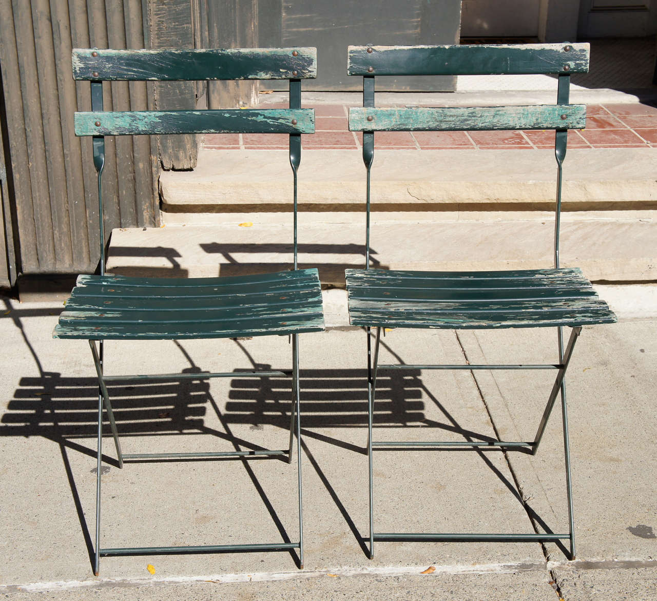 A Set of Four Vintage French Bistro Folding Chairs at 1stDibs vintage