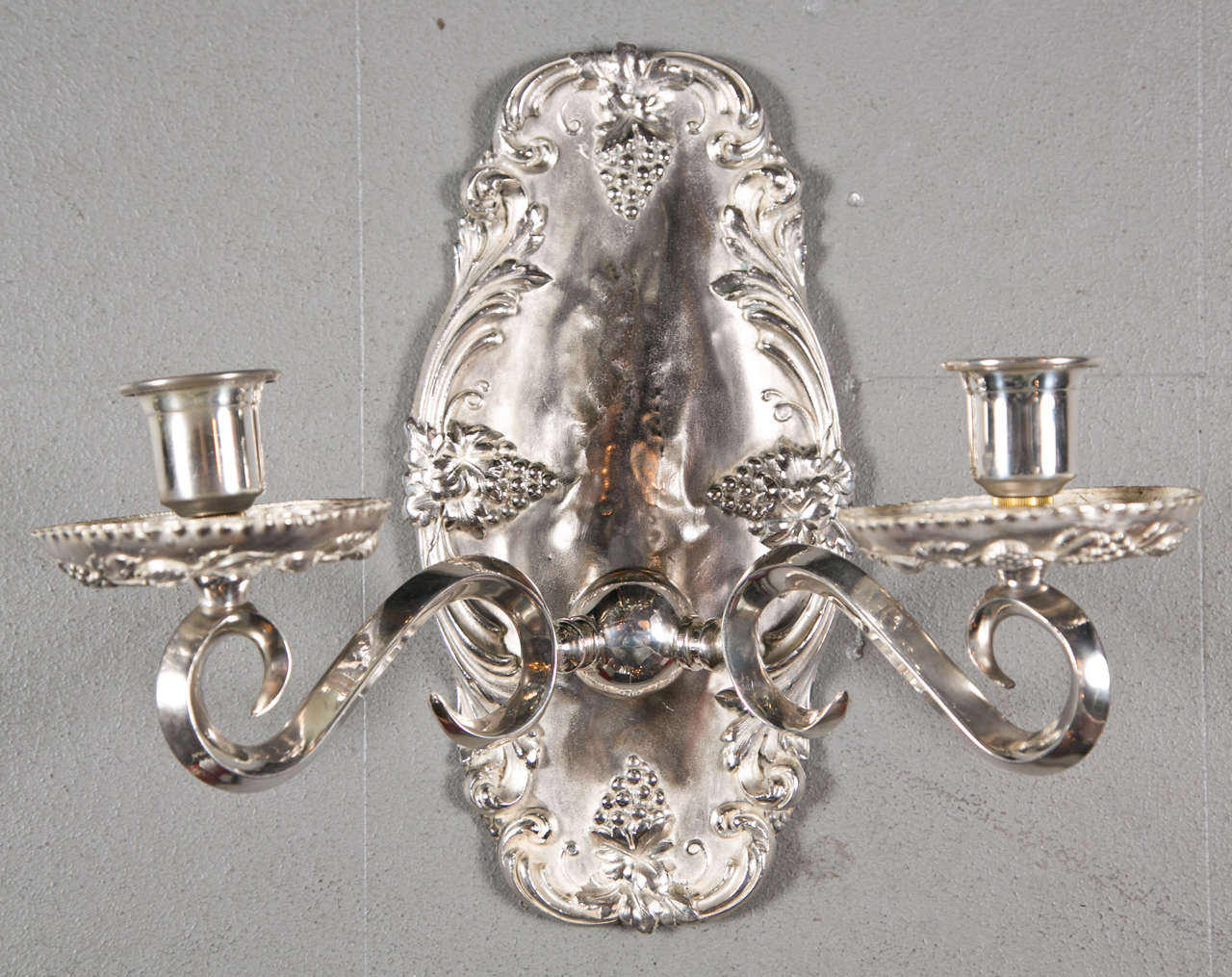 Set of 12 Silver Plated Caldwell Sconces