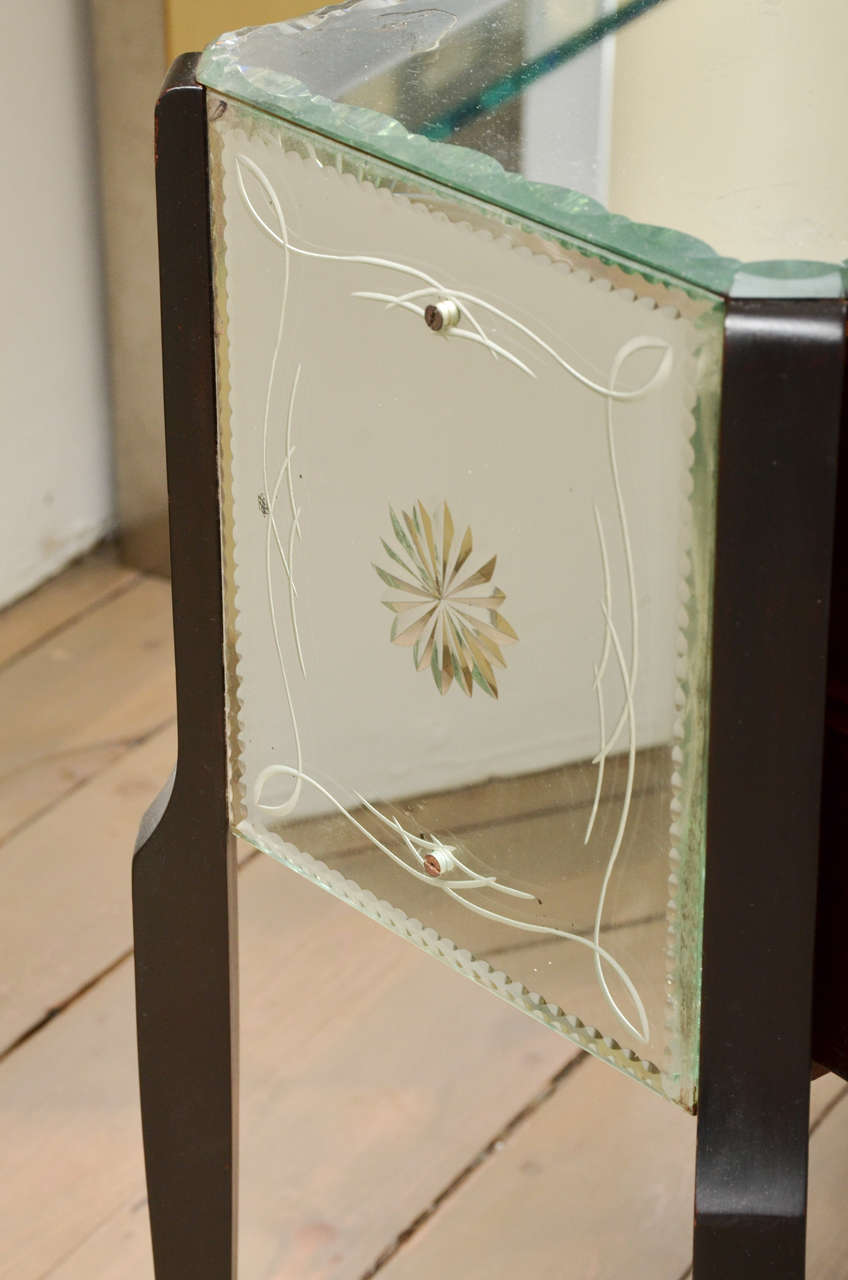 Wood Pair of Mirrored Night Stands