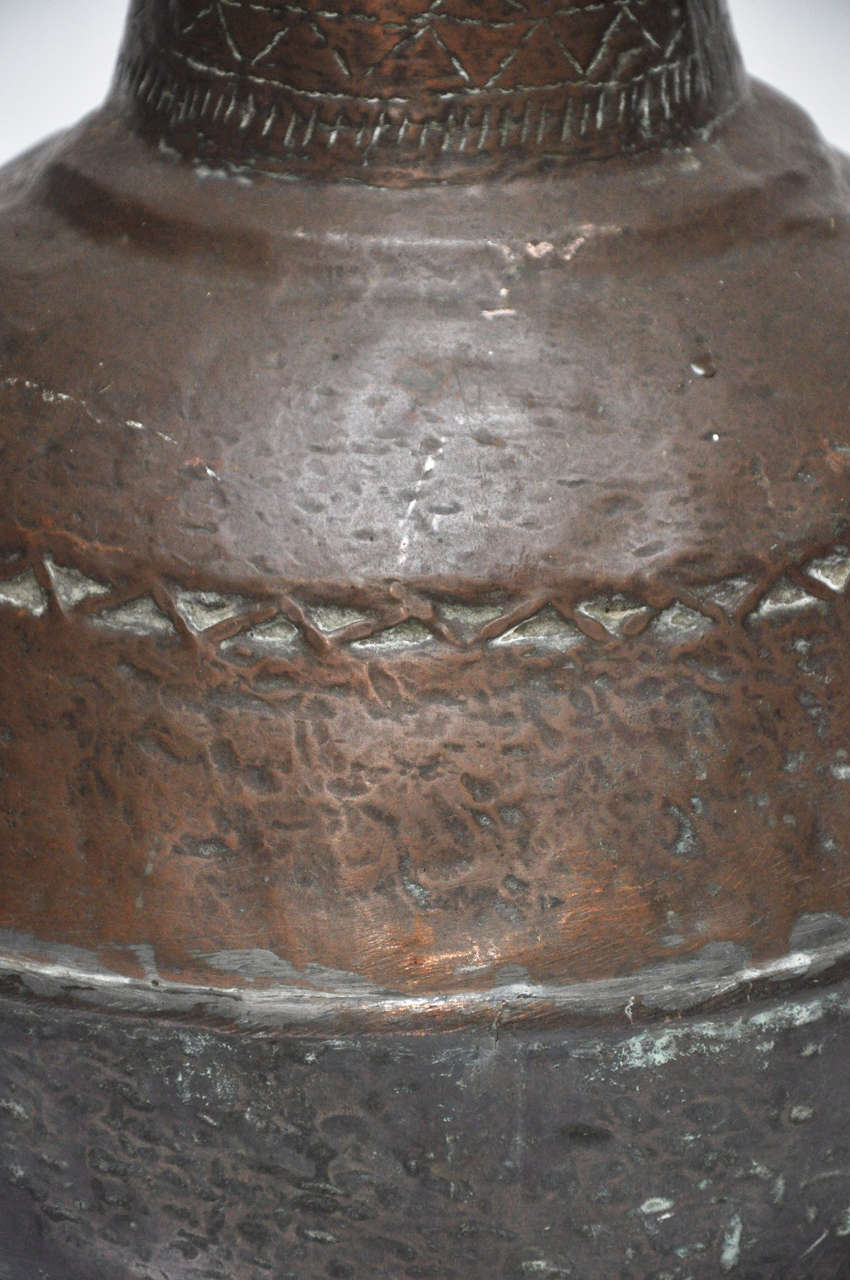 African Hammered Copper Water Jug 3