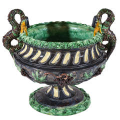 19th c. French Majolica Compote