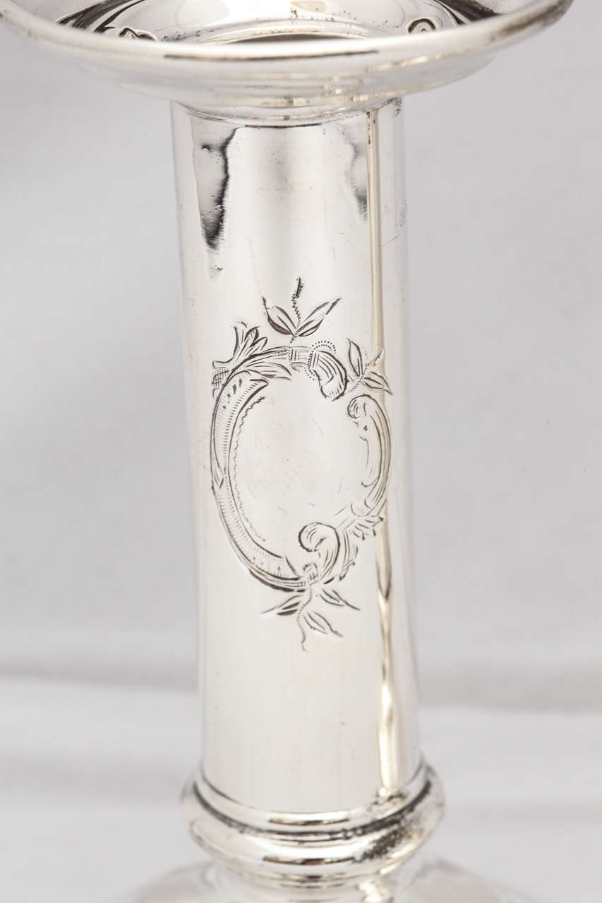 Tiffany Sterling Silver ColumnForm Candlesticks at 1stDibs