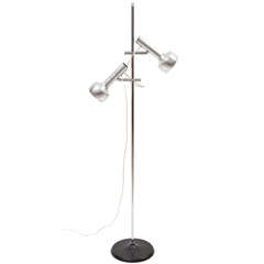 Vintage Stainless Steel Floor Lamp from Denmark