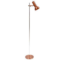 Retro Danish Copper Floor Lamp