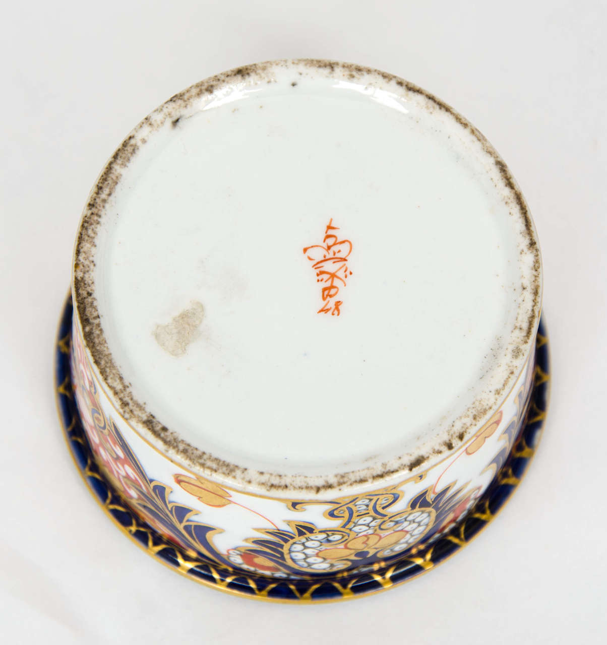 19th Century Rare, Georgian, Derby Inkwell, Porcelain, Kings Pattern,  circa 1815