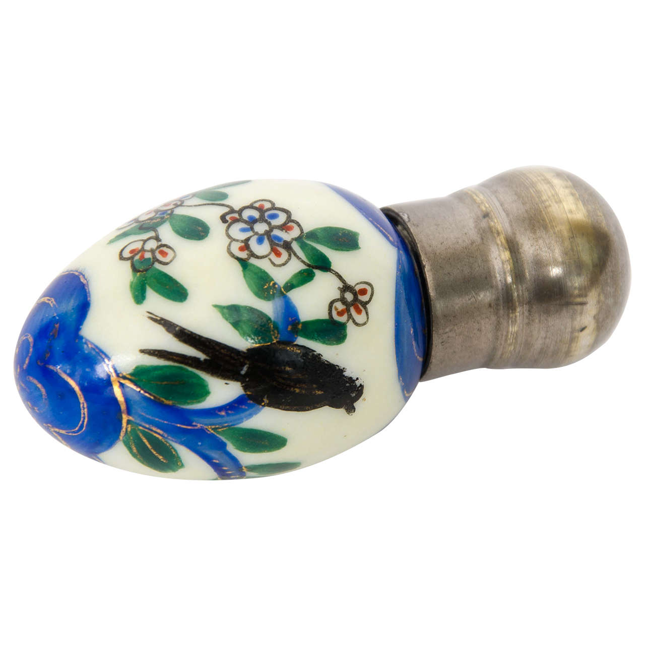 James Macintyre, Egg shaped, PERFUME or SCENT BOTTLE, Hand painted, circa 1875