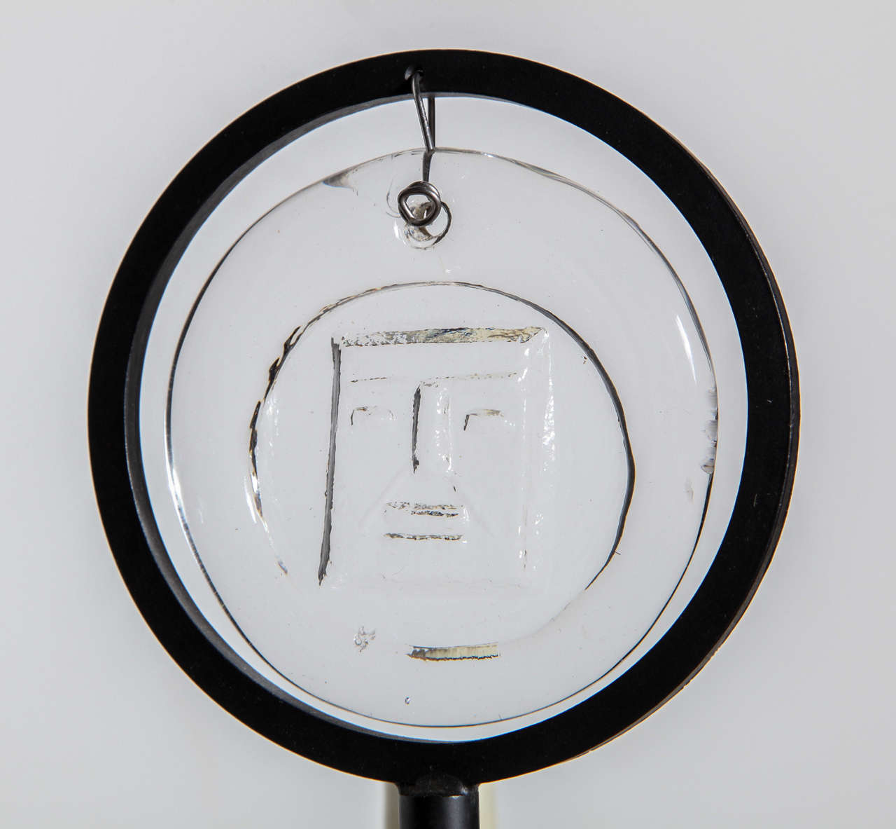 Erik Hoglund Eight-Arm Black Iron & Glass Candelabra Floor Lamp  In Good Condition For Sale In Bainbridge, NY