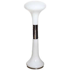 1970s Carlo Nason for Mazzega Murano I Numerati Soffiato White Glass Floor Lamp 8
