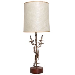 Tall Marcello Fantoni for Raymor "Bronzed Tree" Table Lamp, 1960s